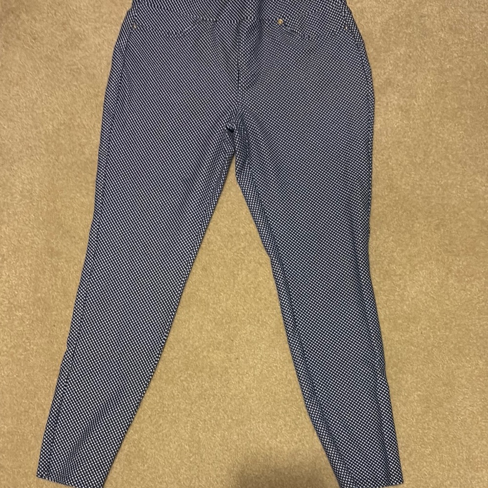 MICHAEL Michael Kors Blue and White Straight Leg Pants